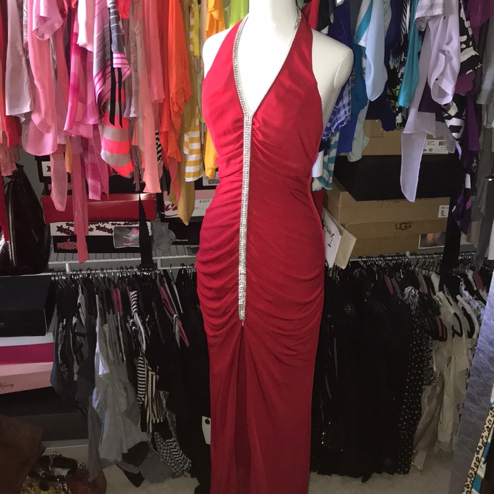 Red formal dress